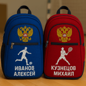 Вышивка на рюкзаке